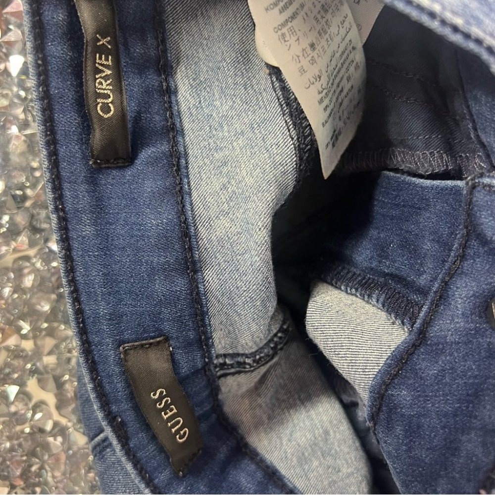 Guess curvy X jeans denim soft stretchy cute black logo on the back y2k cute - Picture 7 of 9